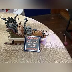 Williraye Studio Handcrafted Feline Flyer Ornament Decor NEW 2008 Retired